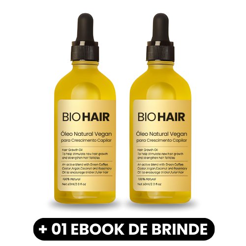 BioHair - Óleo Natural Vegano para Crescimento Capilar - Mania das CoisasBioHair - Óleo Natural Vegano para Crescimento CapilarMania das Coisas