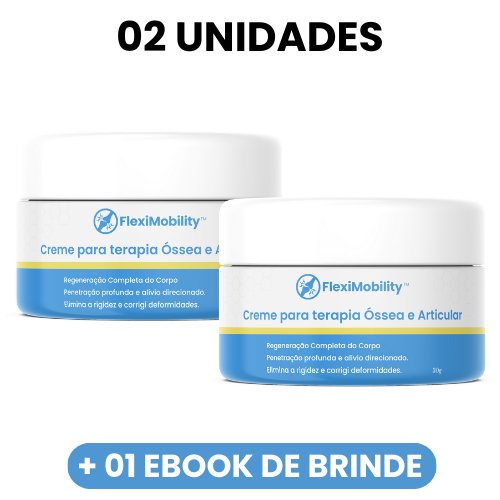 FlexiMobility™ - Creme para terapia Óssea e Articular - Mania das CoisasFlexiMobility™ - Creme para terapia Óssea e ArticularMania das Coisas