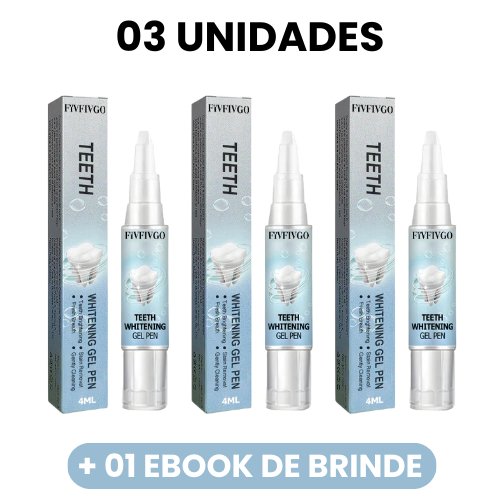 GelPen™ - Caneta Gel Branqueadora Dentária - Mania das CoisasGelPen™ - Caneta Gel Branqueadora DentáriaMania das Coisas