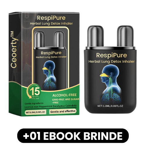 RespiPure - Inalador de Desintoxicação Pulmonar - Mania das CoisasRespiPure - Inalador de Desintoxicação PulmonarMania das Coisas
