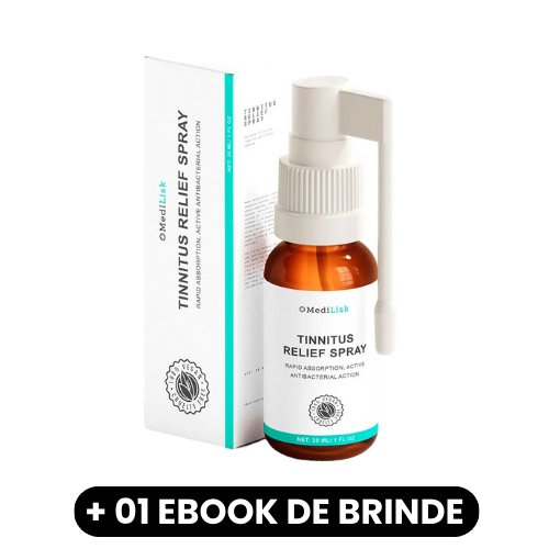 Tinnitus – Spray para Dores no Ouvido - Mania das CoisasTinnitus – Spray para Dores no OuvidoMania das Coisas